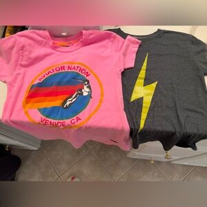 Two size 10 Aviator Nation shirts